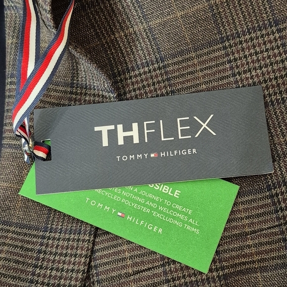 Tommy Hilfiger NWT THFLEX Brown Plaid Sport Coat - Size 44L - Picture 11 of 16